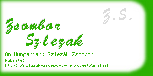 zsombor szlezak business card