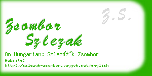 zsombor szlezak business card